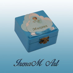 Ръчно изработена кутия Синьо Ангелче