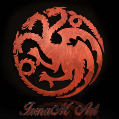 Ръчно изработени сувенири от дърво Сувенир  House Targaryen Dragon
