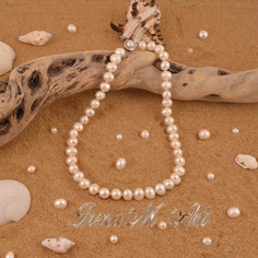 Сладководни култивирани перли бели Колие P5W Нефертити