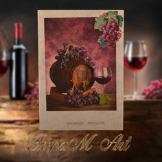 Ръчно изработена картичка Вино