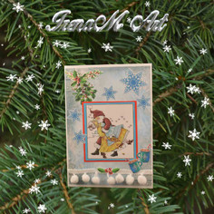 Ръчно изработени изделия от хартия Картичка Дядо и Баба Коледа